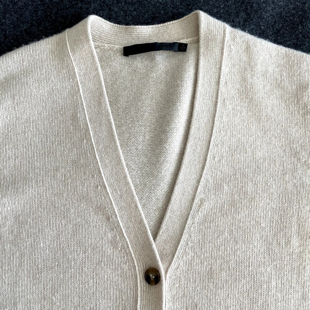 Jenni Kayne Everyday Cardigan Oatmeal Wool Cashmere Small - Picture 4 of 15